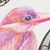 'Poised Kingfisher' - Crayón y rotulador sobre papel con temática de pájaros de Guatemala