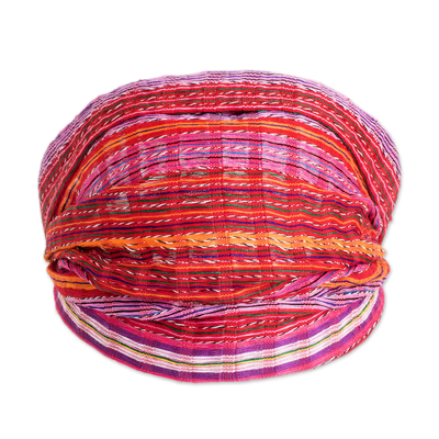 Cotton headband, 'Stripes of Joy' - Multicoloured Cotton Headband Hand-Woven in Guatemala