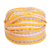 Cotton headband, 'Summer is Here' - Striped Yellow & Beige Cotton Headband Handmade in Guatemala