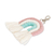 Cotton macrame keychain and bag charm, 'Promise' - colourful Rainbow Cotton Macrame Keychain and Bag Charm
