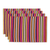 Tischsets aus Baumwolle, 'Delightful Rainbow' (4er-Set) - Satz von 4 handgewebten Baumwoll-Platzsets mit Streifenmuster