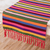 Cotton table runner, 'Guatemalan Rainbow' - Handcrafted Cotton Table Runner with Colorful Striped Design thumbail