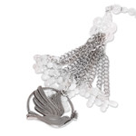 Crystal and glass beaded suncatcher, 'A Symbol of Love' - World Peace Project Crystal and Glass Beaded Suncatcher