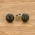 Jade stud earrings, 'Jade Shadows' - Sterling Silver Stud Earrings with Green Jade Beads (image 2) thumbail