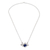 Collar colgante de lapislázuli, 'Mundo de la Paz' - Collar temático de la paz mundial de lapislázuli de plata de ley