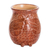 Jarrón decorativo de cerámica - Jarrón de Cerámica Artesanal con Búho Pintado a Mano en Marrón