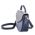 Leather sling bag, 'Blue Subtlety' - Blue Leather Sling Bag with Handle & Removable Strap (image 2b) thumbail