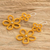 Handbestickte Ohrhänger - Handbemalte florale Ohrhänger in Gelb
