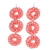 Hand-tatted dangle earrings, 'Salmon Paradise' - Guatemalan Hand-Tatted Floral Dangle Earrings in Salmon