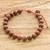 Jasper beaded bracelet, 'Glowing Strength' - Red Jasper Beaded Bracelet Handcrafted in Guatemala