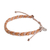 Pulsera de macramé - Pulsera de macramé marrón y naranja unisex con dije