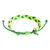 Macrame wristband bracelet, 'Green Earth' - Unisex Macrame Wristband Bracelet with Charm in Green
