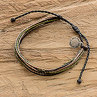 Handcrafted cord bracelet, 'Warrior Soul' - Handcrafted Bohemian Cord Bracelet from Guatemala