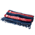 Wool area rug, 'Striped Winter' - Handwoven Blue and Red Striped Wool Area Rug from Guatemala (image 2b) thumbail