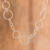 Sterling silver link necklace, 'Sparkling Bubbles' - Sterling Silver Link Necklace with Bubble Motifs