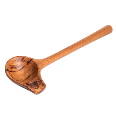 Wood serving spoon, 'Gourmet Inspiration' - Handmade Jobillo Wood Serving Spoon from Guatemala
