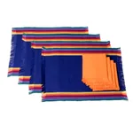 Cotton placemats and napkins, 'Indigo Balance' (set of 4) - Handwoven Cotton Indigo Placemats with Napkins (Set of 4)