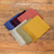 Cotton napkins, 'Autumn Facets' (set of 6) - Set of 6 Handwoven Cotton Napkins with colourful Palette