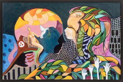 'Símbolo de Paz' (2022) - Proyecto de paz mundial pintura expresionista original firmada