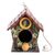 Reclaimed wood birdhouse, 'Floral Nature' - Hand-Painted Reclaimed Pinewood Birdhouse Shabby Chic Style