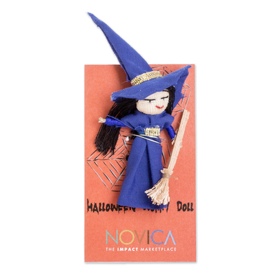 Handcrafted Cotton Witch Worry Doll from Guatemala