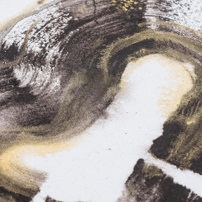 'Infinity Series IV' - Abstract Painting Made with Mineral Pigments & Watercolour