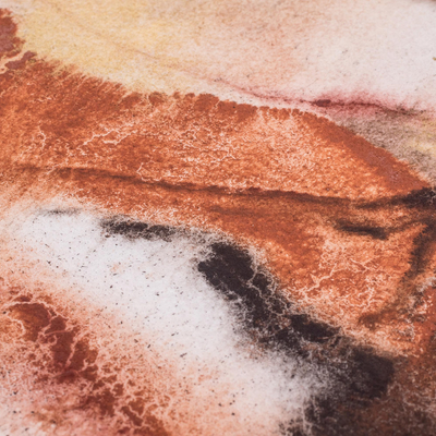'Tierras de mi tierra III' - Pintura Abstracta Realizada con Pigmentos Minerales y Acuarela