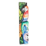 Wood mask, 'Oneiric Macaw' - Handmade Balsa Wood Mask with Hand-Painted Details