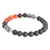 Men's multi-gemstone beaded bracelet, 'I Am Energy' - Men's Multi-Gemstone Beaded Bracelet with Carnelian Stones
