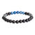 Men's multi-gemstone beaded bracelet, 'I Am Peace' - Men's Agate and Apatite Gemstone Bracelet