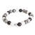 Multi-gemstone beaded bracelet, 'Milan Memories' - Multi-Gemstone Beaded Bracelet in Black and Grey Tones (image 2a) thumbail