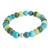 Multi-gemstone beaded bracelet, 'Energy of Bali' - Multi-Gemstone Beaded Bracelet in Sea & Forest colours