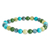 Pulsera con cuentas de piedras preciosas Múltiples - Brazalete con cuentas de gemas Múltiples en colores del mar y del bosque