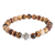 Multi-gemstone beaded bracelet, 'Sunset Moods' - Handcrafted Multi-Gemstone Beaded Bracelet in Warm Hues