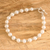 Cultured pearl beaded bracelet, 'Marine Victory' - Cream Cultured Pearl Beaded Bracelet from Costa Rica thumbail