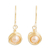 Cultured pearl dangle earrings, 'Lustrous Charm' - Dangle Earrings with Cultured Pearl & Gold-Toned Copper Wire (image 2a) thumbail