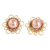 Pendientes colgantes de perlas cultivadas - Pendientes colgantes de alambre de cobre dorado con perlas cultivadas