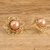 Pendientes colgantes de perlas cultivadas - Pendientes colgantes de alambre de cobre dorado con perlas cultivadas