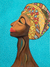 „Love for My Land“ – Acryl auf Leinwand Gemälde einer Frau im expressionistischen Stil