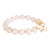 Crystal beaded bracelet, 'Glamorous Pink Feeling' - Pink Crystal Beaded Bracelet with Gold-Toned Copper Wires
