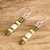 Beaded dangle earrings, 'Delicious Kiwi' - Sterling Silver and Glass Beaded Kiwi-Themed Dangle Earrings (image 2b) thumbail
