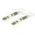 Beaded dangle earrings, 'Delicious Kiwi' - Sterling Silver and Glass Beaded Kiwi-Themed Dangle Earrings (image 2c) thumbail