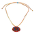 Halskette mit Anhängern aus Harz, 'Splendid Mandala'. - Bunte Harz Mandala Anhänger Halskette mit Schiebeknoten