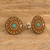 Ohrringe mit Knöpfen aus Kunstharz - Mandala-Ohrringe aus Harz mit Knöpfen aus Edelstahl