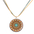 Resin pendant necklace, 'Sweet Creation' - Resin Mandala Pendant Necklace in a Warm Palette (image 2a) thumbail