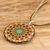 Resin pendant necklace, 'Sweet Creation' - Resin Mandala Pendant Necklace in a Warm Palette (image 2b) thumbail