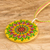 Resin pendant necklace, 'Spring Mandala' - Handmade Resin Mandala Pendant Necklace with Colorful Hues (image 2b) thumbail