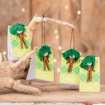 Cotton worry dolls, 'Mayan Trees' (set of 4) - Set of 4 Handcrafted Cotton and Cibaque Tree Worry Dolls