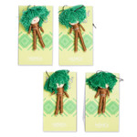 Cotton worry dolls, 'Mayan Trees' (set of 4) - Set of 4 Handcrafted Cotton and Cibaque Tree Worry Dolls