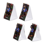 Cotton worry dolls, 'Quietness' (set of 4) - Set of 4 Handcrafted Cotton and Cibaque Men Worry Dolls